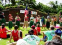 Conch shell blowing competition